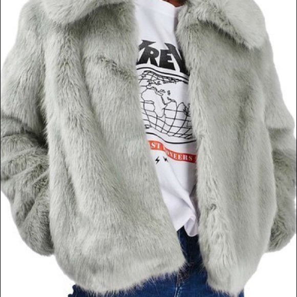BNWT ❤️ TOPSHOP • faux fur coat - Picture 3 of 7
